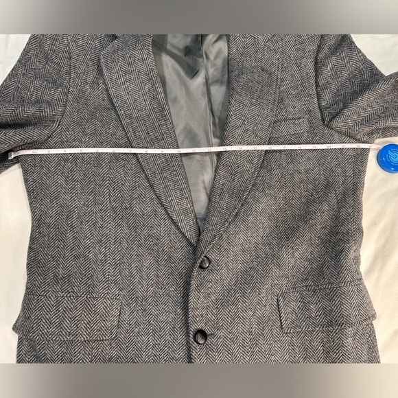 44L Adams Row USA Mens Vintage 2 Button Pure Wool Tweed Blazer Sport Coat Jacket - Picture 12 of 14